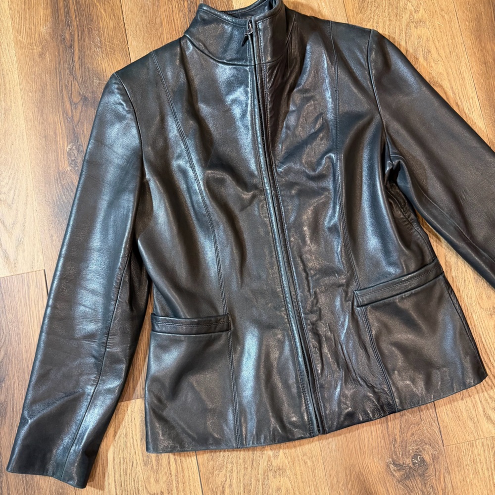 Vintage Y2K Leather Jacket Vintage Leather Jacket Black Leather Jacket Cole Haan